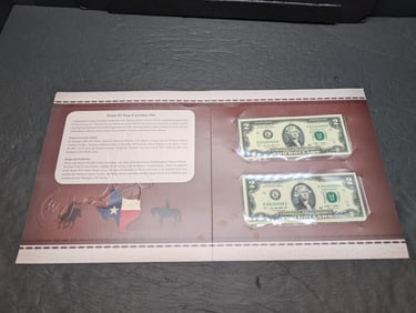 Texas $2 Step Currency Set w/ COA