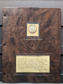1951 Booker T. Washington Silver Half Dollar in Display