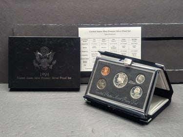 1994-S U.S. Mint Premier Silver Proof Set in OGP w/ COA