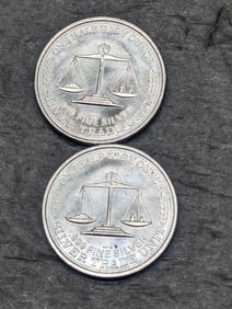 1/2 Troy Oz. Each .999 FINE SILVER Silver Trade Unit Designed Coins (2 PCS)