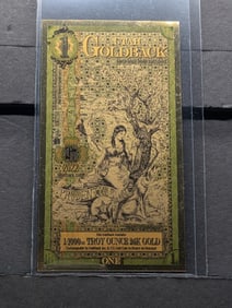 1/1000th Troy Oz. 24k GOLD 2022 Utah $1 Goldback