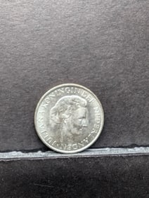 1962 Suriname 1 Silver Gulden Coin