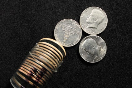 Roll of 20 1976P Bicentennial Kennedy Half Dollars. UNC