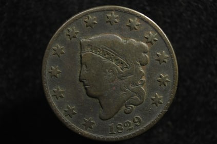 1829 United States Matron Head Large Cent.  Vintage Type Coin.