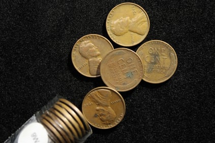 Roll of 50- 1946 Lincoln Wheat Cents