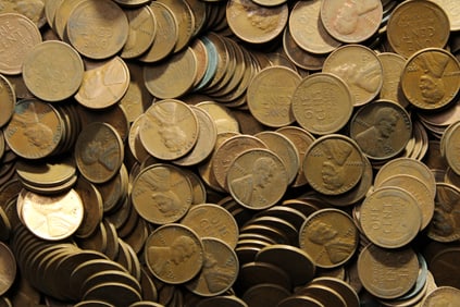 1000 S-Mint Lincoln Head Wheat Cents.