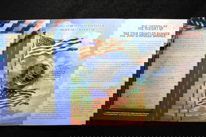 2012 Star Spangled Banner Proof Silver Dollar