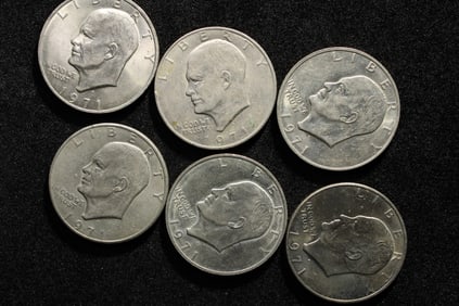 2-1971P, 4-1971D Ike Dollars