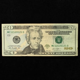 2013 $20 F.R Tri Note, Future Birthday, Bookends, MC 12120121 D - Philly