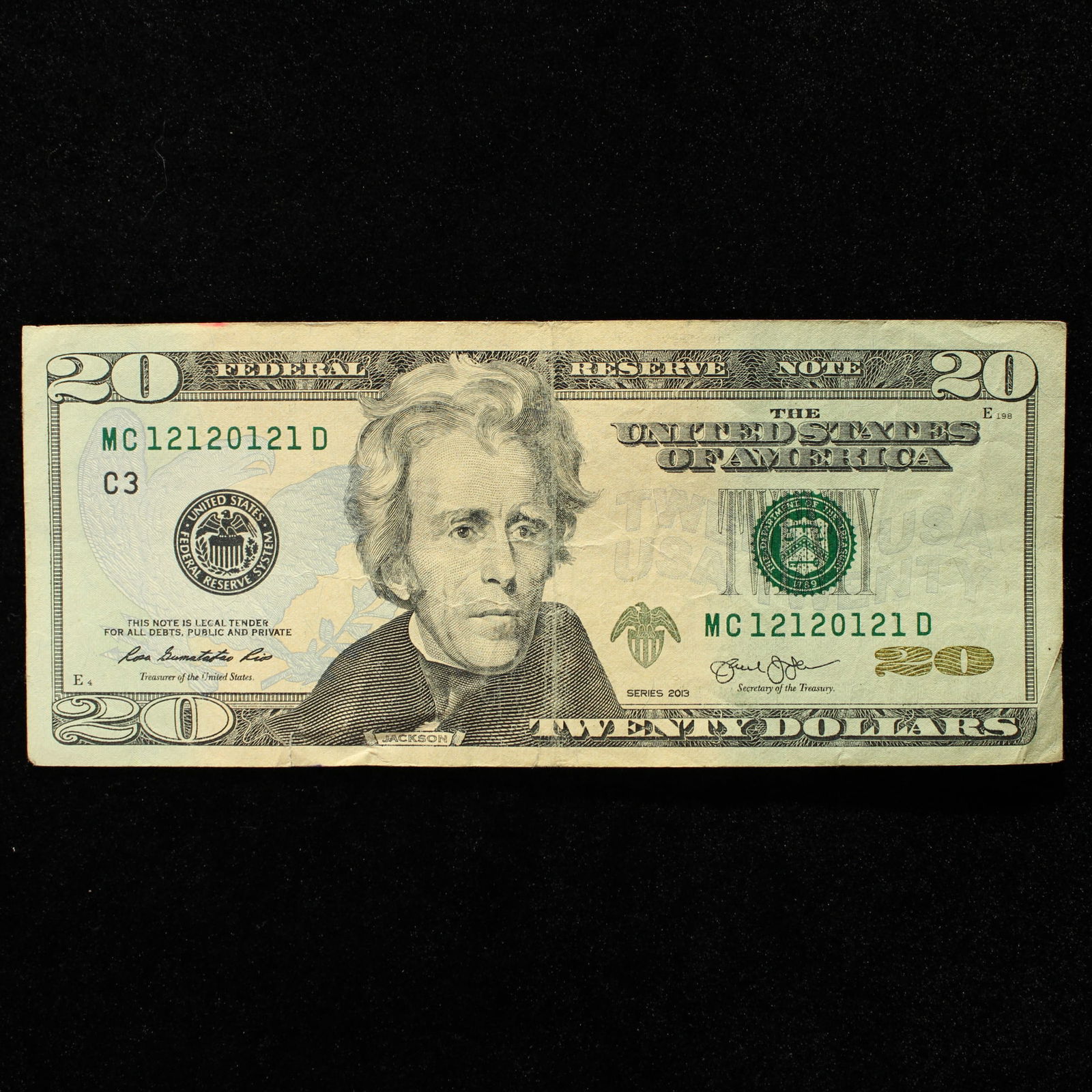 2013 $20 F.R Tri Note, Future Birthday, Bookends, MC 12120121 D - Philly: 2013 $20 F.R Tri Note, Future Birthday, Bookends, MC 12120121 D - Philly