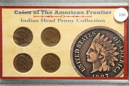 Coins Of The American Frontier Indian Head Penny Coin Collection.