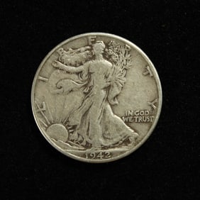1942 Walking Liberty Half Dollar, 90% Silver