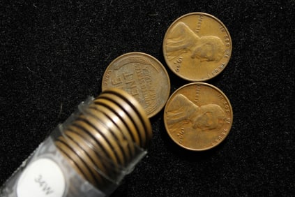 Roll of 1940-S Lincoln Wheat Cents
