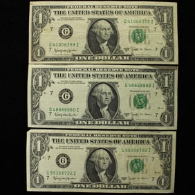3-1963-B Green Seal Joseph Barr $1 FR Notes
