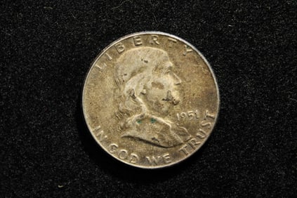 1951 Franklin Half Dollar. 90% Silver