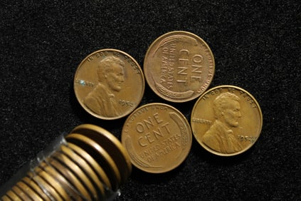 Roll of 1952 Lincoln Wheat Cents