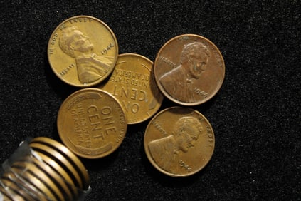 Roll of 1944 Lincoln Wheat Cents