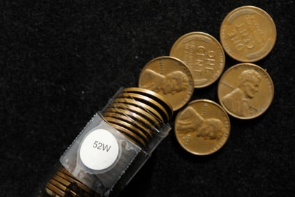 Roll of 1956D Lincoln Wheat Cents