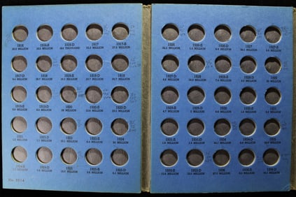 1944 P,D,S 1945 P,D,S Mercury Dimes in Whitman Collection Book