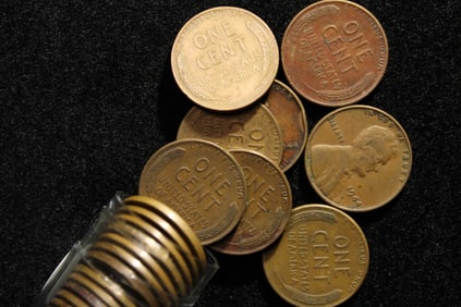 Roll of 1944 Lincoln Wheat Cents