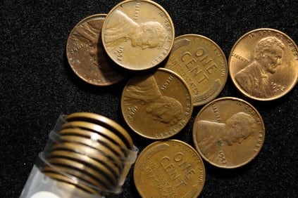 Roll of 1952D Lincoln Wheat Cents