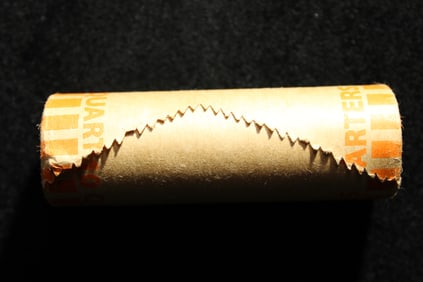 Original Bank Wrapped Roll of 2007P Montana State Quarters. UNC