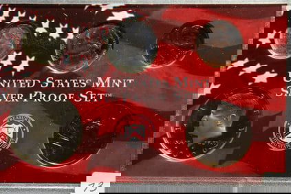 (5 coins) 2000 -S Silver Proof Set Unites States Mint No Box