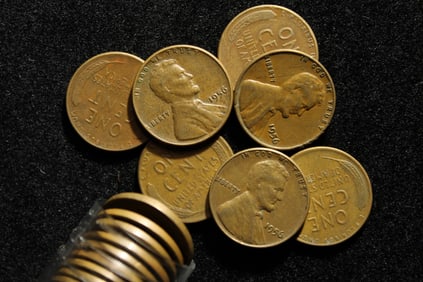 Roll of 1956 Lincoln Wheat Cents