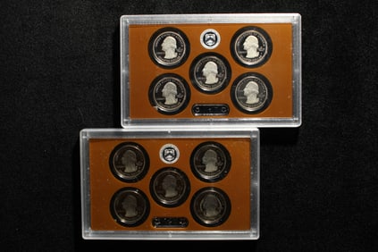 (10 coins) 2011 and 2012 proof Quarters Mint Packaging No Box