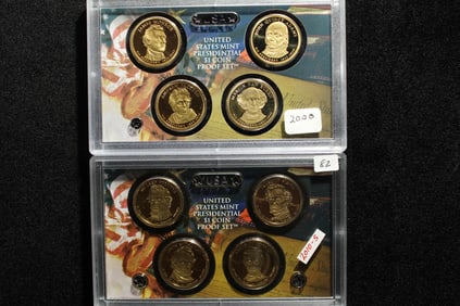 (8 Coins) 2008, 2010 United Stated Mint Presidential Proof Coins in Government Plastic Case