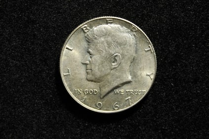 1967  Kennedy Half Dollar. 40% Silver. UNC