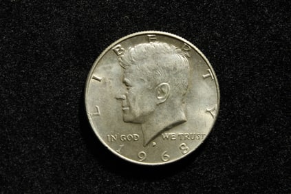 1968-D Kennedy Half Dollar. 40% Silver. UNC