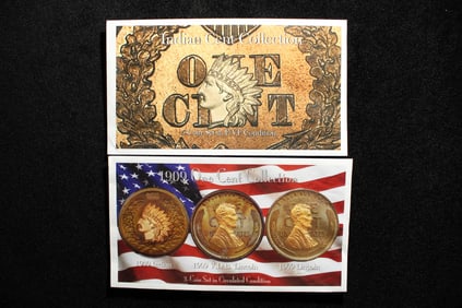 (8 coins)  6 Indian and 2 Lincoln wheat pennies ( *1909 P VDB 1 cent )