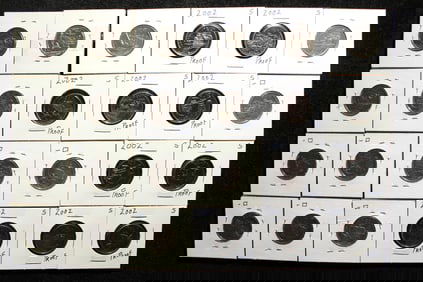 (24 coins) Proof States Quarters (2002)