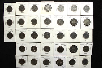 (33) coins) Proof States Quarters (1999-2001)