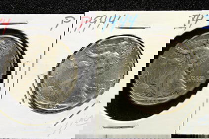 (2 coins) 1944 P&D Walking Liberty Half Dollars