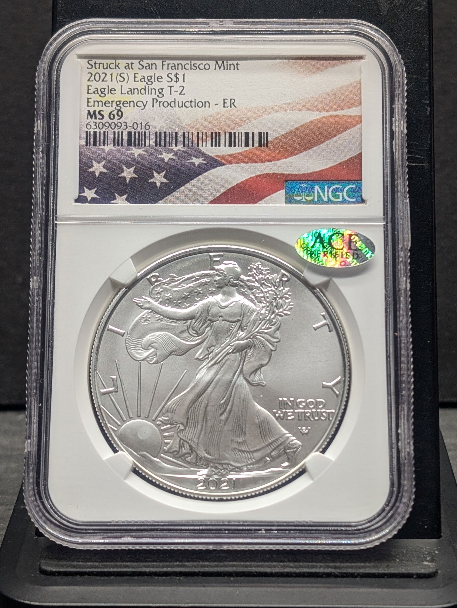 2021-(S) T-2 American Silver Eagle - NGC MS69 *Emergency Production* (1 of 3)