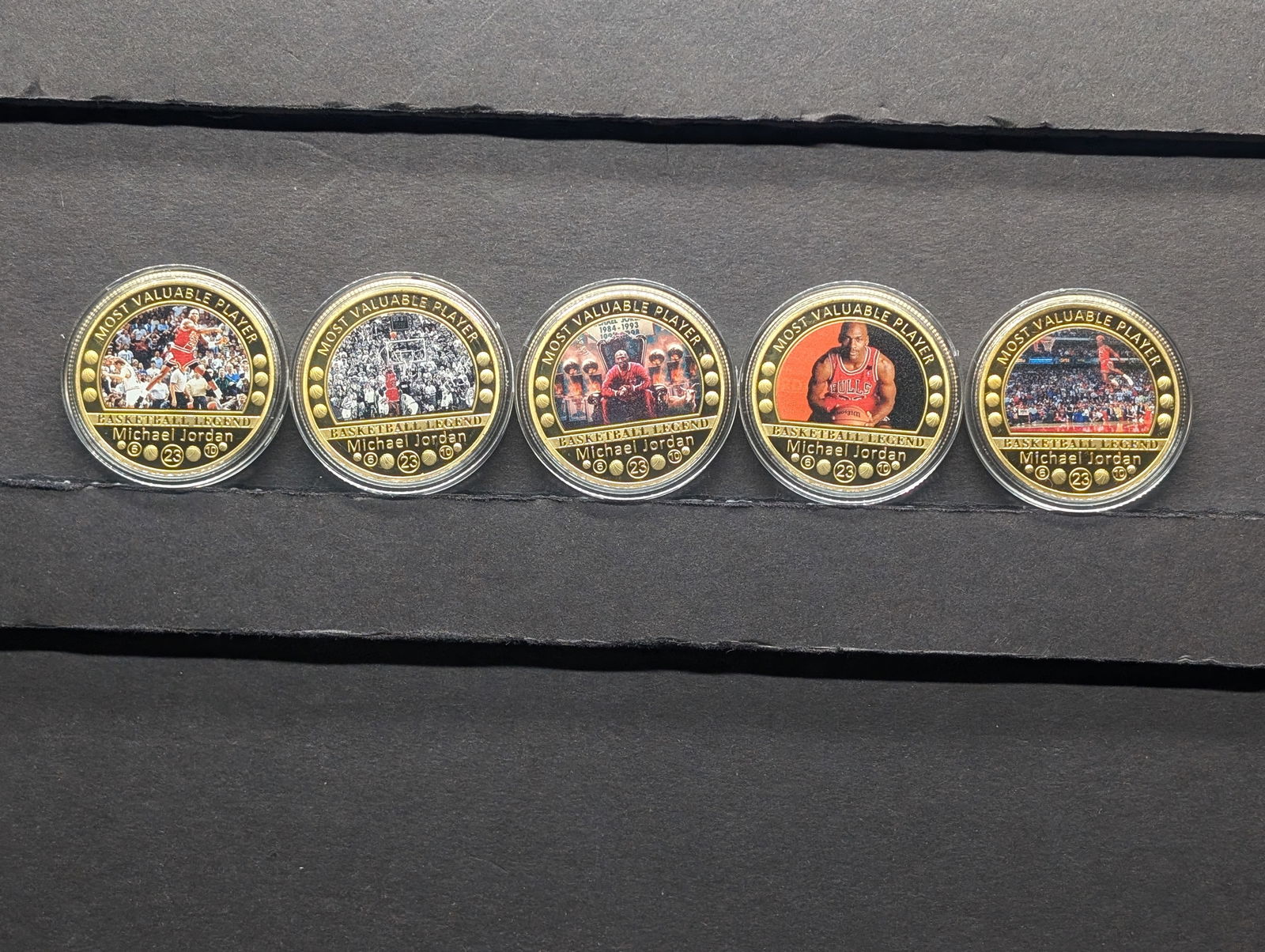 Lot of 5 Different Michael Jordan Tribute Coins (1 of 4)