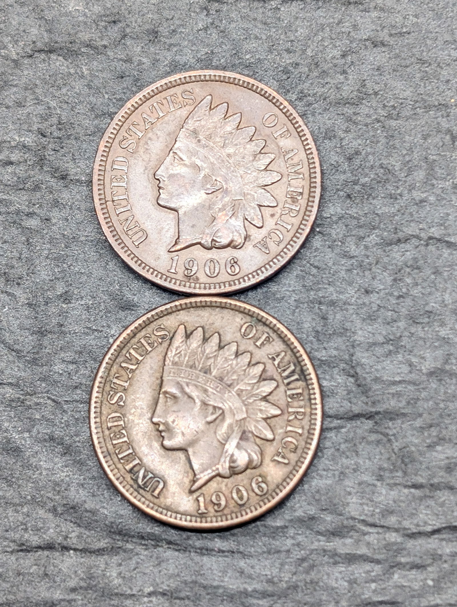 Lot of 2 Various Dated **AU** Indian Head Cents (1 of 2)