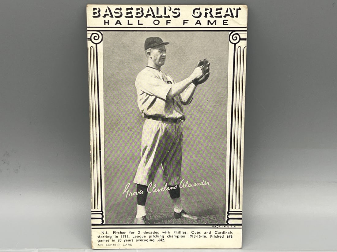 1948 Exhibit Hall of Fame Grover Alexander: 1948 Exhibit Hall of Fame Grover Alexander