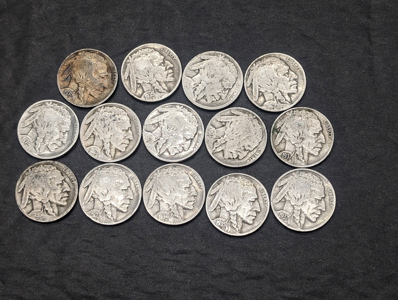 14 Assorted Buffalo Nickels all different (1 of 4)