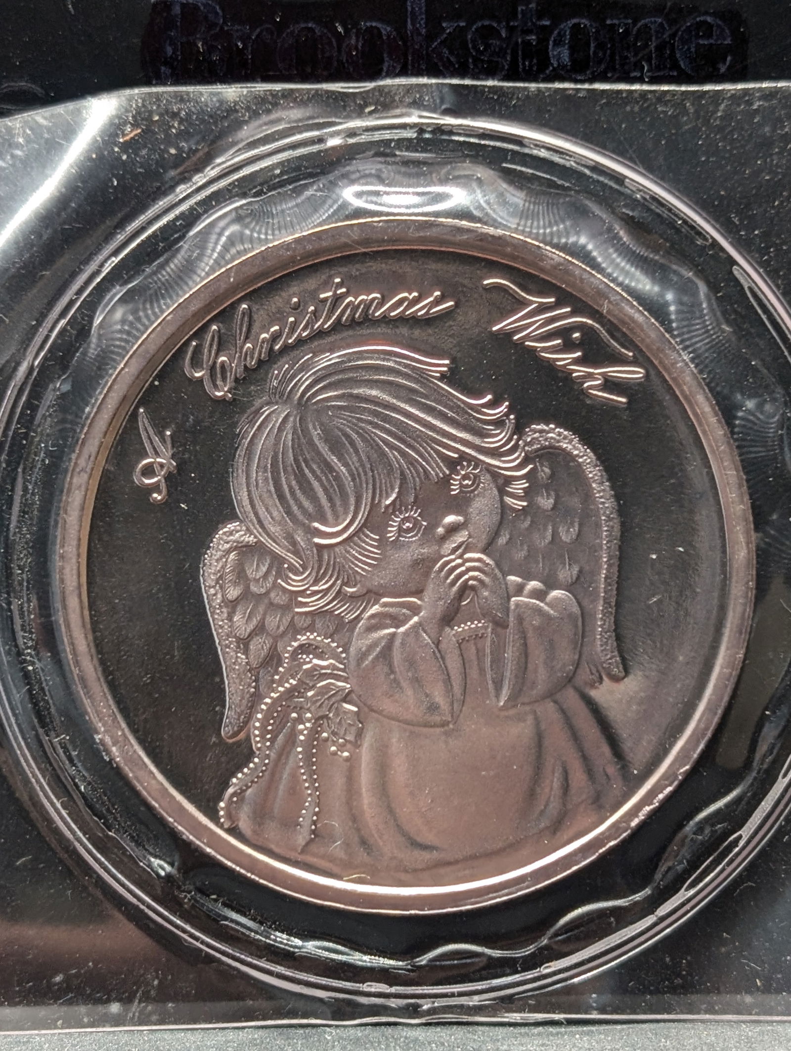 2000 "A Christmas Wish" Christmas Round .999 Fine Silver One Troy Ounce (1 of 2)