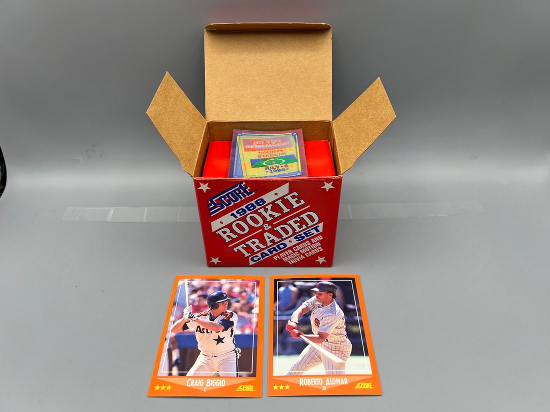 1988 Score Rookies & Traded Baseball Complete Set W/ Craig Biggio RC & Roberto Alomar RC (1 of 3)