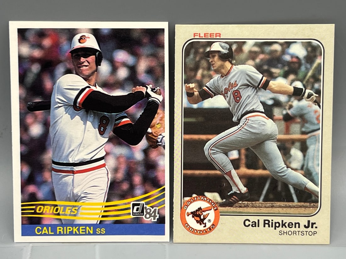 1983 Fleer Cal Ripken Jr. 2nd Year #70 & 1984 Donruss Cal Ripken Jr. #106 (1 of 2)