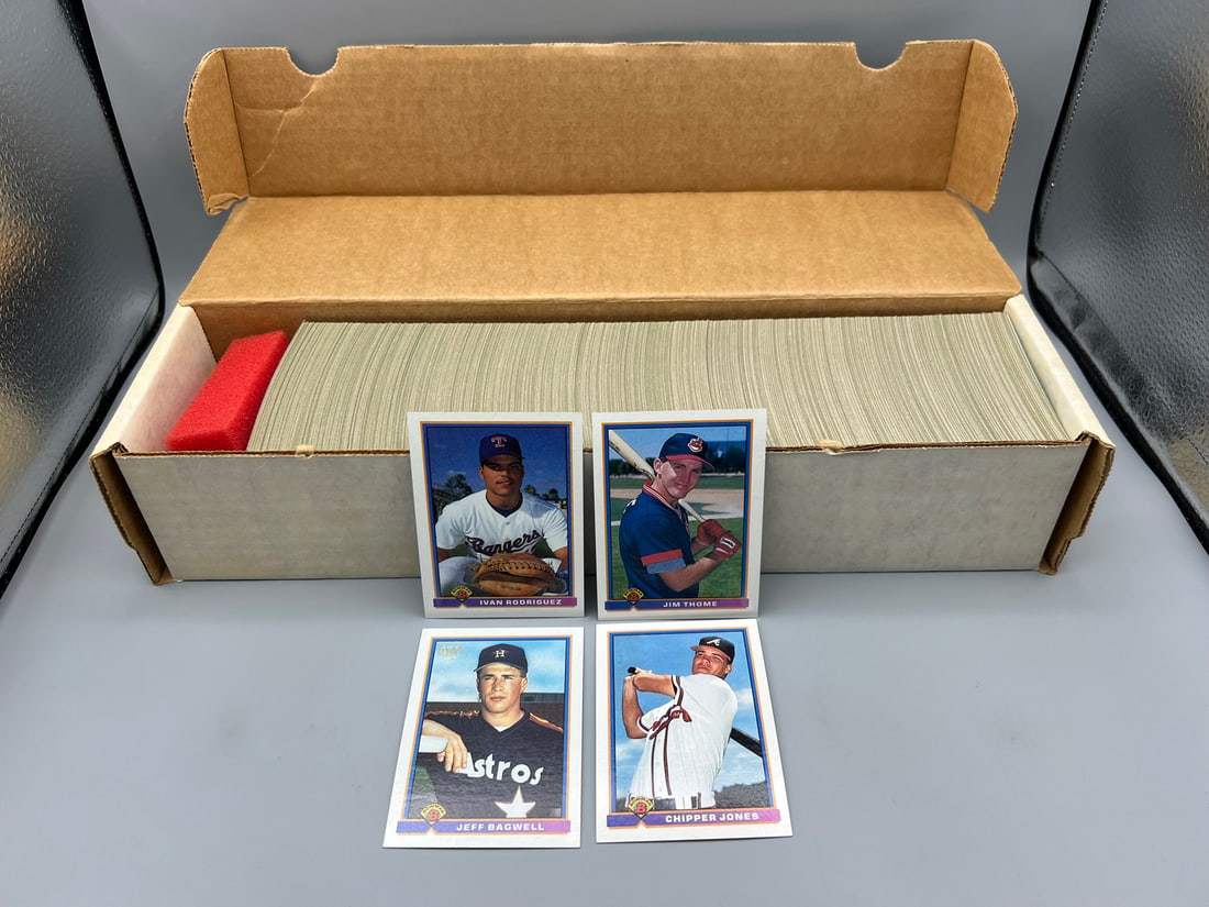 1991 Bowman Baseball Complete Set W/ Ivan Rodriguez RC, Jim Thome RC, Jeff Bagwell RC, & Chipper (1 of 3)
