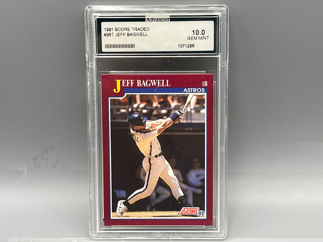 1991 Score Traded Jeff Bagwell RC #96T Slabbed By Advanced Grading (1 of 2)