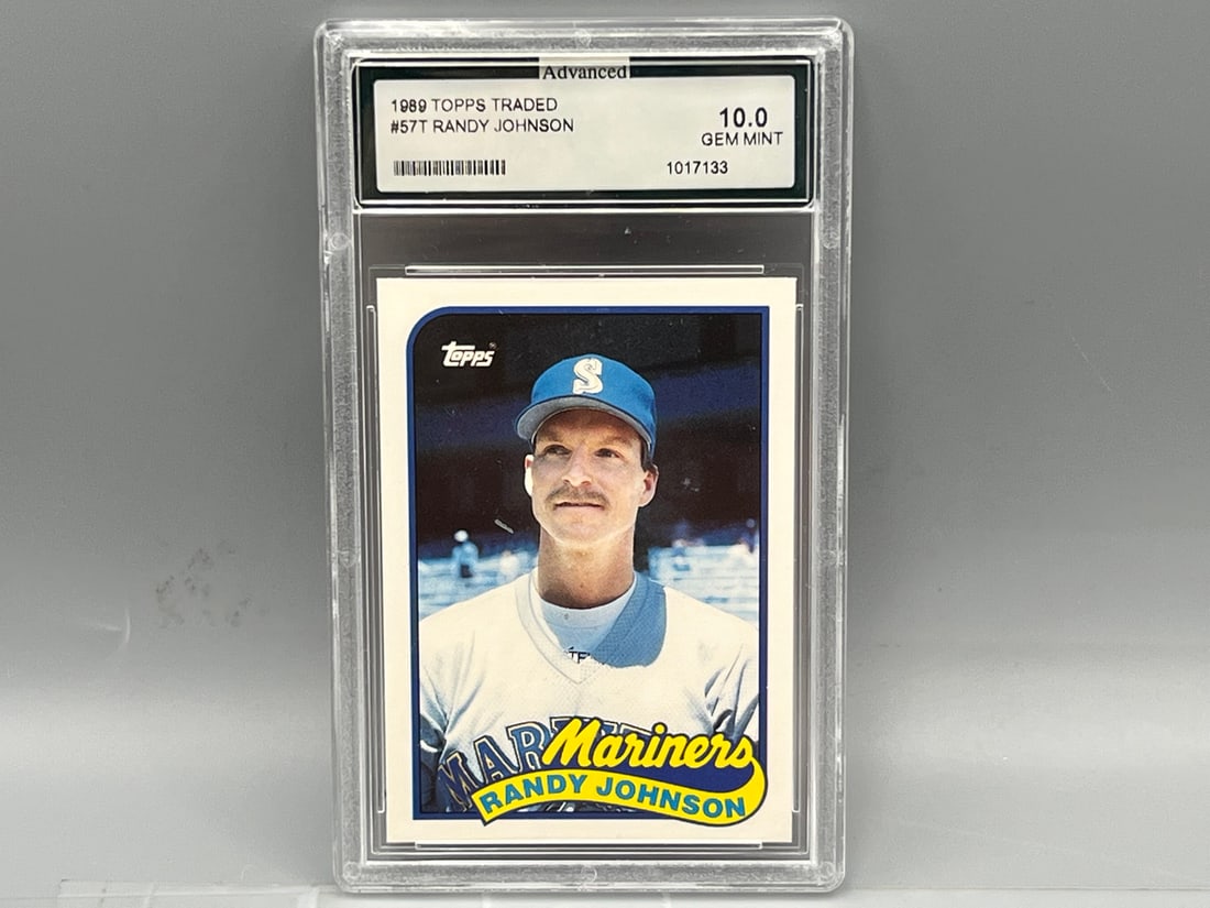 1989 Topps Traded Randy Johnson RC #57T Slabbed By Advanced Grading (1 of 2)