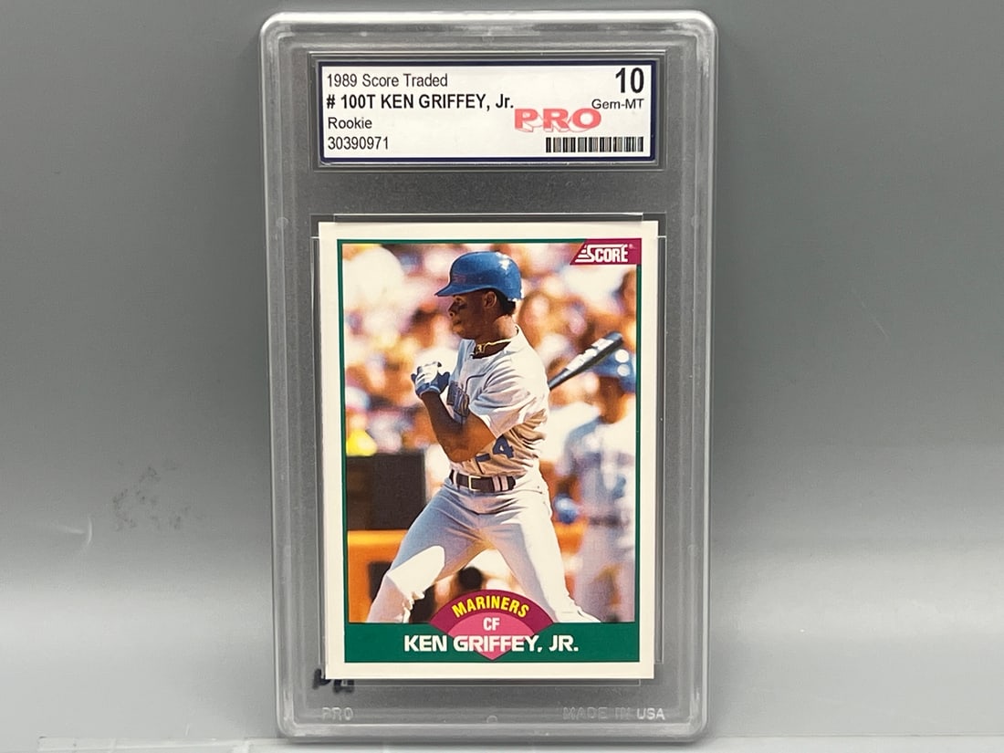 1989 Score Traded Ken Griffey Jr. RC #100T Slabbed By Pro Grading: 1989 Score Traded Ken Griffey Jr. RC #100T Slabbed By Pro Grading