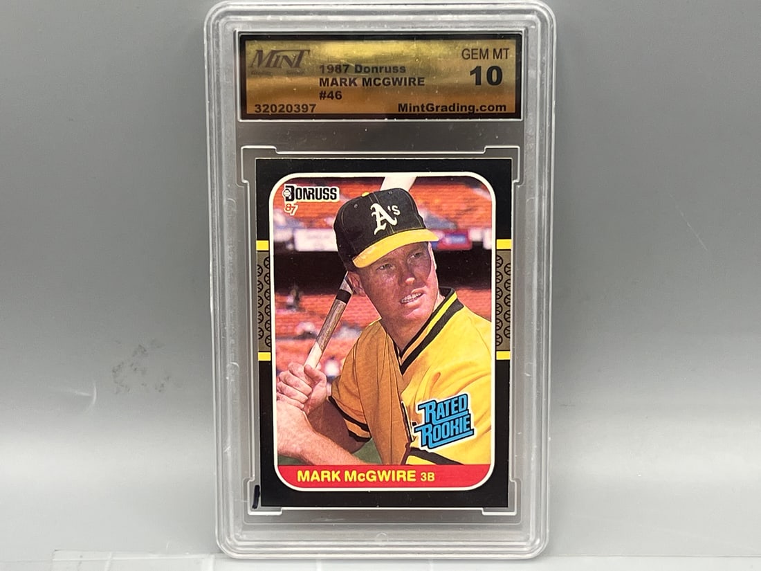 1987 Donruss Mark McGwire RC #46 Slabbed By Mint Grading (1 of 2)