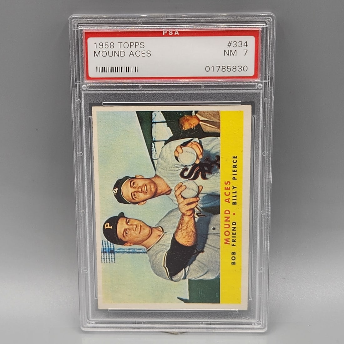 1958 Topps Mound Aces #334 PSA 7 NM (1 of 2)